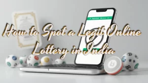 illustration text 'How to Spot a Legit Online Lottery in India'