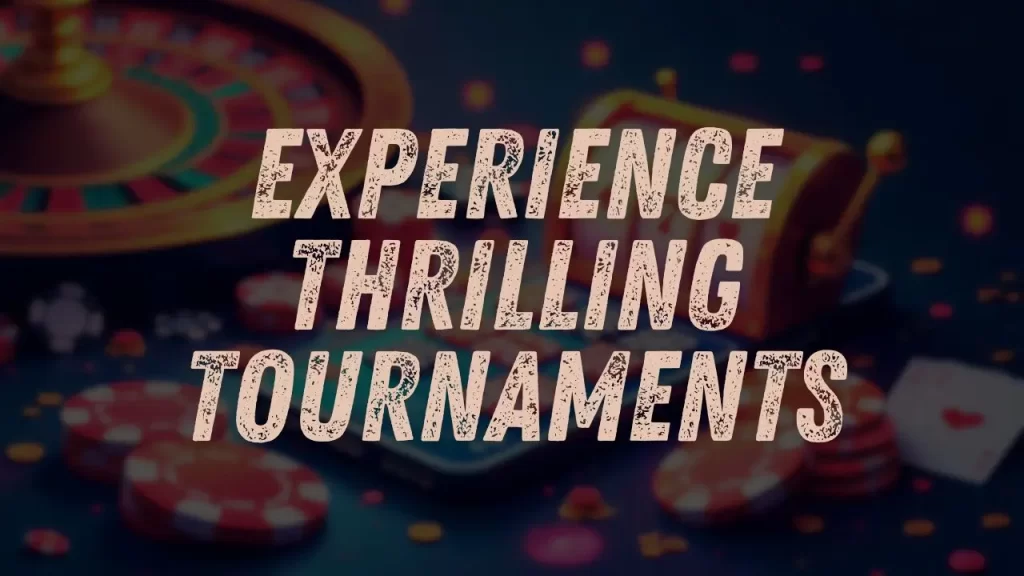 illustration text 'experience thrilling tournaments'